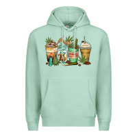 Seafoam highly caffeinated coffee cups Premium Hoodie - Zillion Design Studio