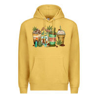 Antique Gold highly caffeinated coffee cups Premium Hoodie - Zillion Design Studio