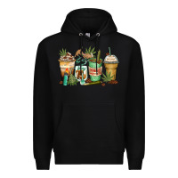 Black highly caffeinated coffee cups Premium Hoodie - Zillion Design Studio
