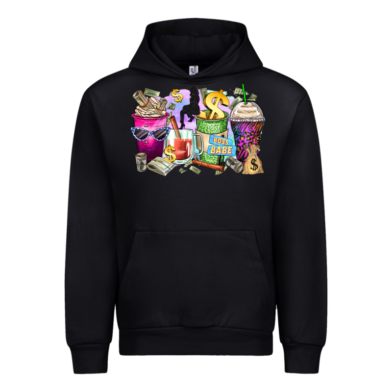 Boss Babe Coffee Cups Urban Hoodie by Zillion Design Studio | Teevron