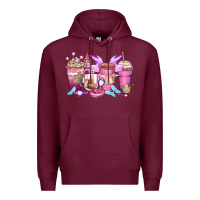 Burgundy princess coffee cups Premium Hoodie - Zillion Design Studio
