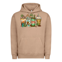 Pigment Burro highly caffeinated coffee cups Urban Hoodie - Zillion Design Studio