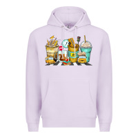 Lilac school bus coffee cups Premium Hoodie - Zillion Design Studio