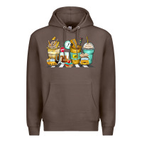 Coffee school bus coffee cups Premium Hoodie - Zillion Design Studio