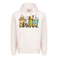 Pale Pink school bus coffee cups Premium Hoodie - Zillion Design Studio
