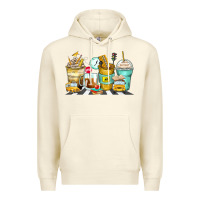 Sandshell school bus coffee cups Premium Hoodie - Zillion Design Studio