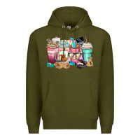 Army Green small business coffee cups Premium Hoodie - Zillion Design Studio