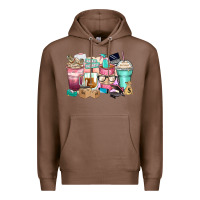 Chestnut small business coffee cups Premium Hoodie - Zillion Design Studio
