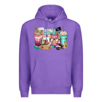 Purple small business coffee cups Premium Hoodie - Zillion Design Studio