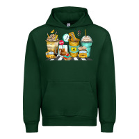 Forest Green school bus coffee cups Urban Hoodie - Zillion Design Studio