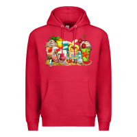 Cardinal summer vibes coffee cups Premium Hoodie - Zillion Design Studio