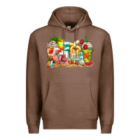 Chestnut summer vibes coffee cups Premium Hoodie - Zillion Design Studio