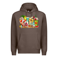 Coffee summer vibes coffee cups Premium Hoodie - Zillion Design Studio