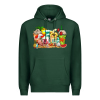 Sports Green summer vibes coffee cups Premium Hoodie - Zillion Design Studio