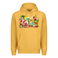 Mustard summer vibes coffee cups Premium Hoodie - Zillion Design Studio