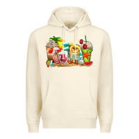 Sandshell summer vibes coffee cups Premium Hoodie - Zillion Design Studio