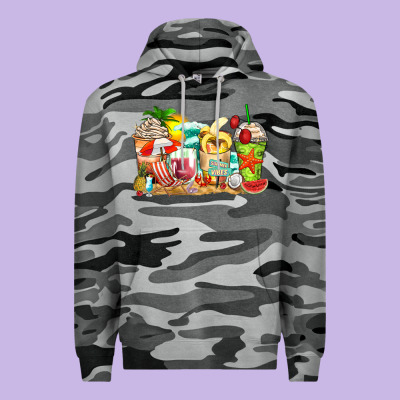 Summer Vibes Coffee Cups Premium Hoodie Designed By Zillion Design Studio