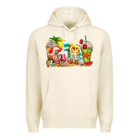 Tofu summer vibes coffee cups Premium Hoodie - Zillion Design Studio