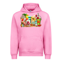 Fuchsia Pink summer vibes coffee cups Urban Hoodie - Zillion Design Studio
