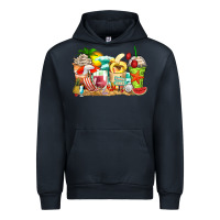 Navy summer vibes coffee cups Urban Hoodie - Zillion Design Studio