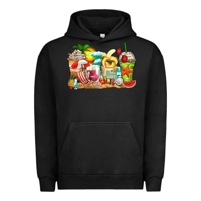 Summer Vibes Coffee Cups Urban Hoodie by Zillion Design Studio | Teevron