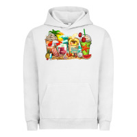 Pigment Lunar Rock summer vibes coffee cups Urban Hoodie - Zillion Design Studio