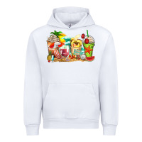 White summer vibes coffee cups Urban Hoodie - Zillion Design Studio