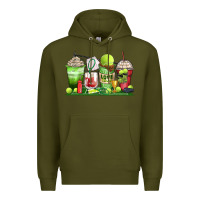 Army Green tennis coffee cups Premium Hoodie - Zillion Design Studio
