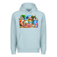 Blue Mist travel coffee cups Premium Hoodie - Zillion Design Studio