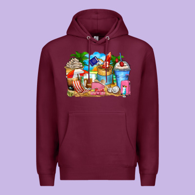 Travel Coffee Cups Premium Hoodie Designed By Zillion Design Studio