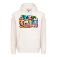 Pale Pink travel coffee cups Premium Hoodie - Zillion Design Studio