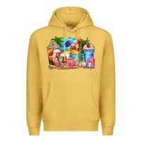 Antique Gold travel coffee cups Premium Hoodie - Zillion Design Studio