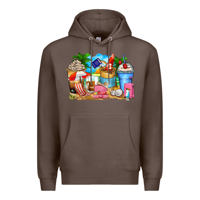 Travel Coffee Cups Premium Hoodie by Zillion Design Studio | Teevron