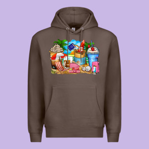 Travel Coffee Cups Premium Hoodie Designed By Zillion Design Studio