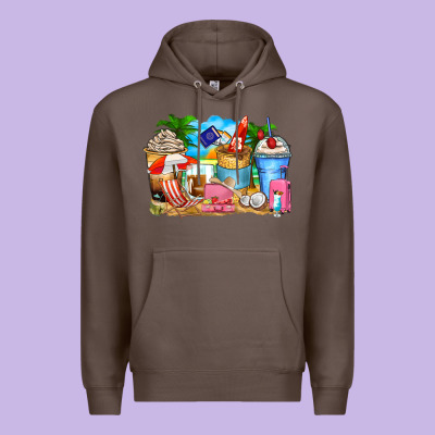 Travel Coffee Cups Premium Hoodie Designed By Zillion Design Studio
