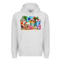 Dove Grey travel coffee cups Premium Hoodie - Zillion Design Studio