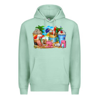Seafoam travel coffee cups Premium Hoodie - Zillion Design Studio