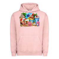 Pigment Salmon travel coffee cups Urban Hoodie - Zillion Design Studio