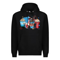 Black usa coffee cups Premium Hoodie - Zillion Design Studio
