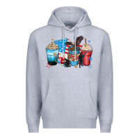 Heather Grey usa coffee cups Premium Hoodie - Zillion Design Studio
