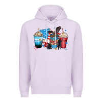 Lilac usa coffee cups Premium Hoodie - Zillion Design Studio