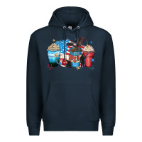 Navy usa coffee cups Premium Hoodie - Zillion Design Studio