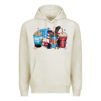 Oatmeal Heather usa coffee cups Premium Hoodie - Zillion Design Studio