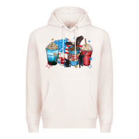 Pale Pink usa coffee cups Premium Hoodie - Zillion Design Studio