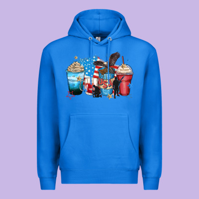 Usa Coffee Cups Premium Hoodie Designed By Zillion Design Studio