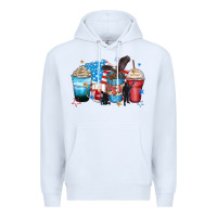 White usa coffee cups Premium Hoodie - Zillion Design Studio