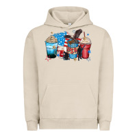 Pigment French Oak usa coffee cups Urban Hoodie - Zillion Design Studio
