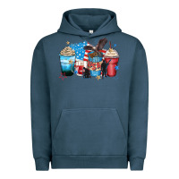 Pigment Midnight Navy usa coffee cups Urban Hoodie - Zillion Design Studio