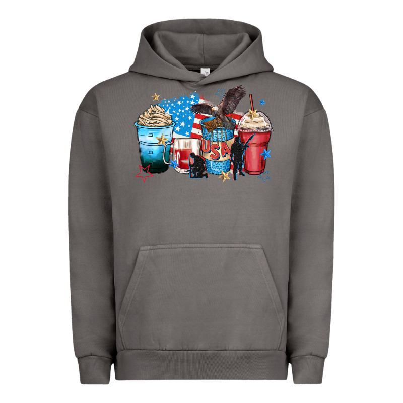 Usa Coffee Cups Urban Hoodie by Zillion Design Studio | Teevron