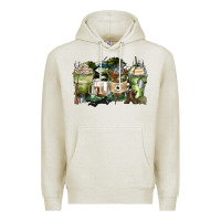 Oatmeal Heather veteran coffee cups Premium Hoodie - Zillion Design Studio